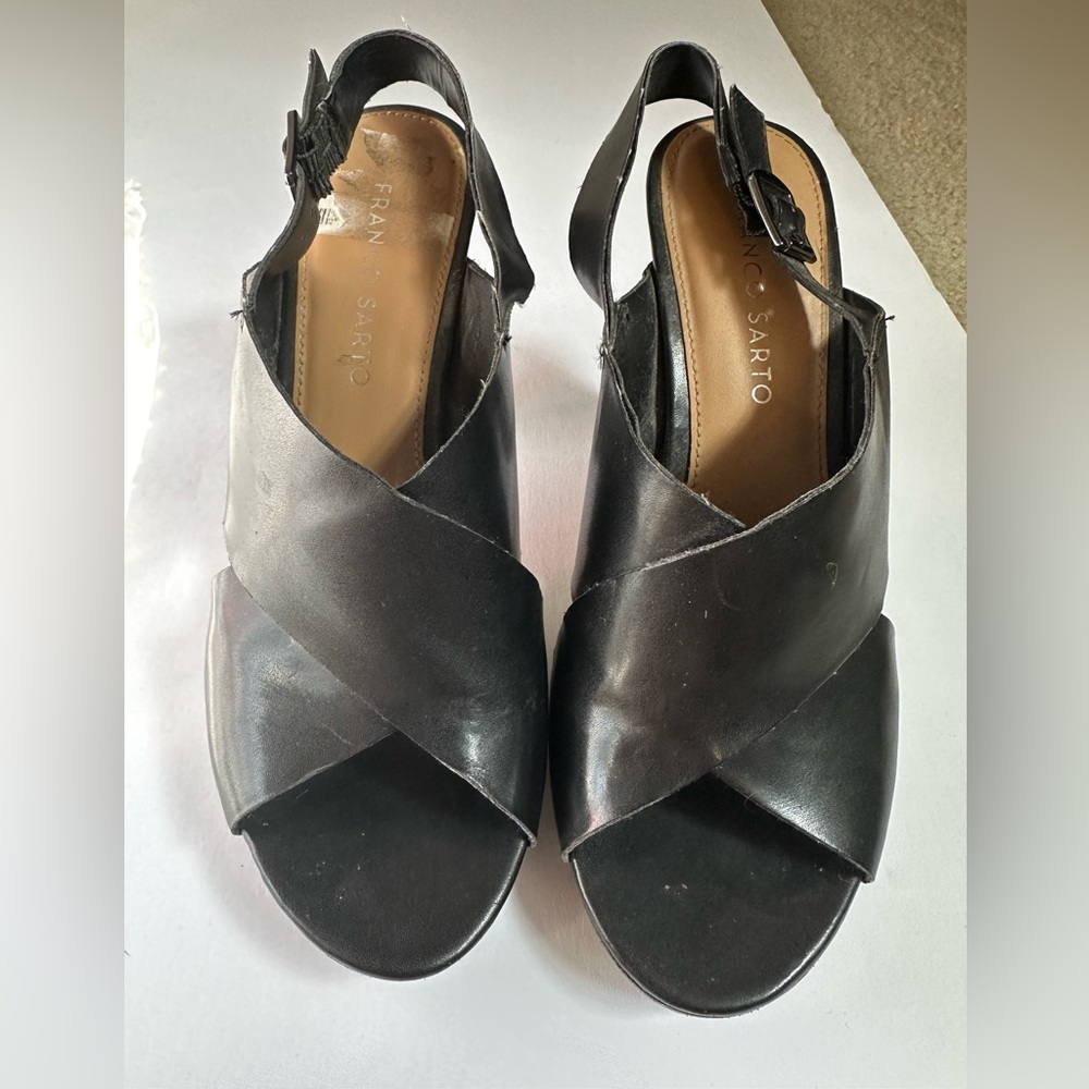 Chunky sandal heel
